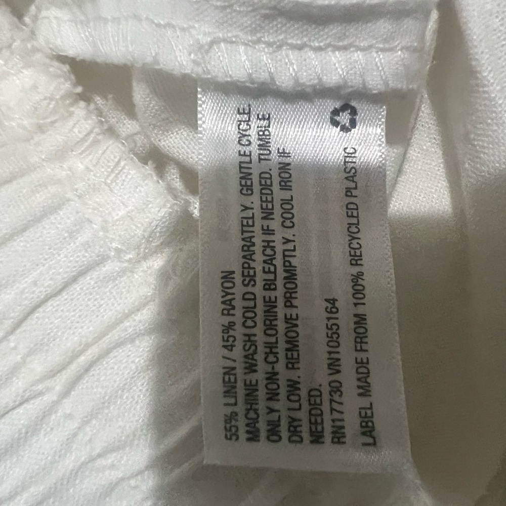 a new day Off-White Wise Leg Linen Blend Pants - NWOT - Picture 7 of 7